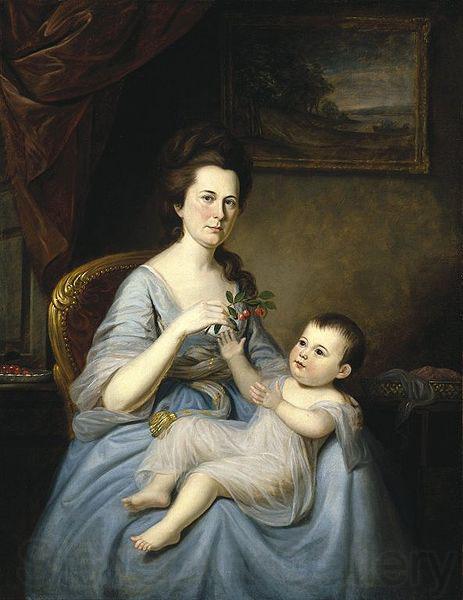 Charles Willson Peale Mrs. David Forman and Child Spain oil painting art